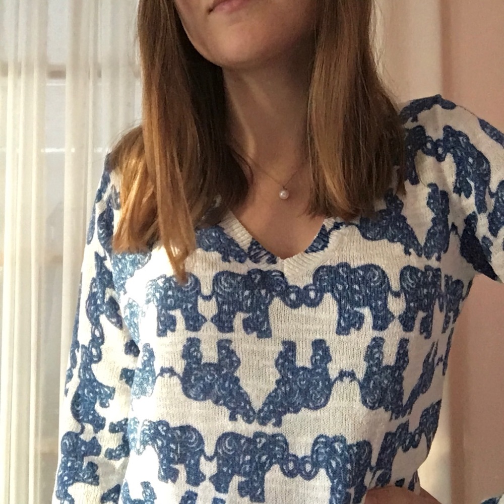 Lilly Pulitzer Elephant Print Sweater